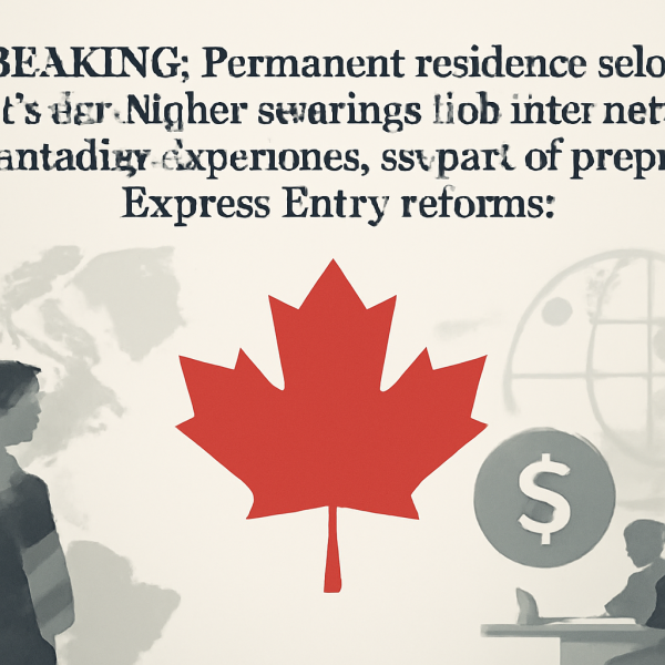 {"rendered":"BREAKING: Permanent residence selection to favour higher earnings, job offers over Canadian experience, as part of proposed Express Entry reforms"}